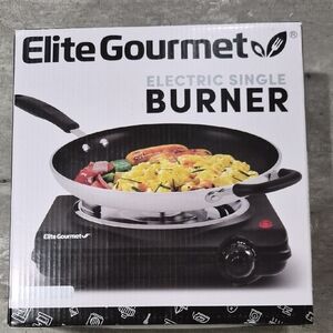 Elite Gourmet Black Electric Single Burner